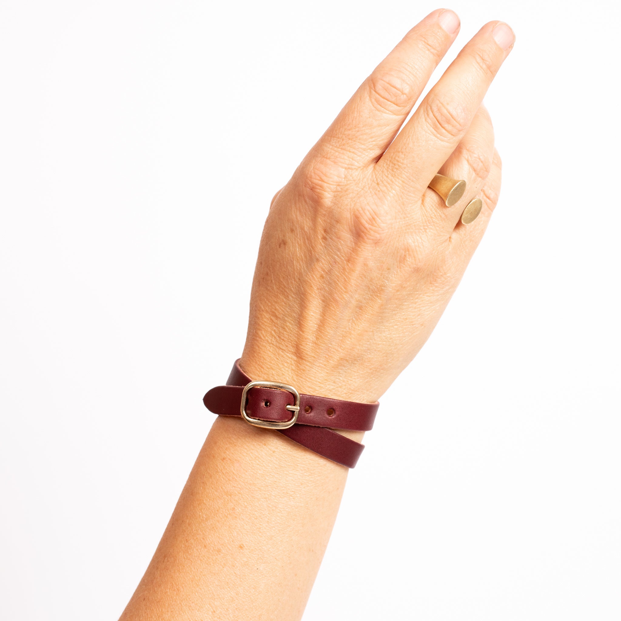 Oxblood Leather Friendship Bracelet