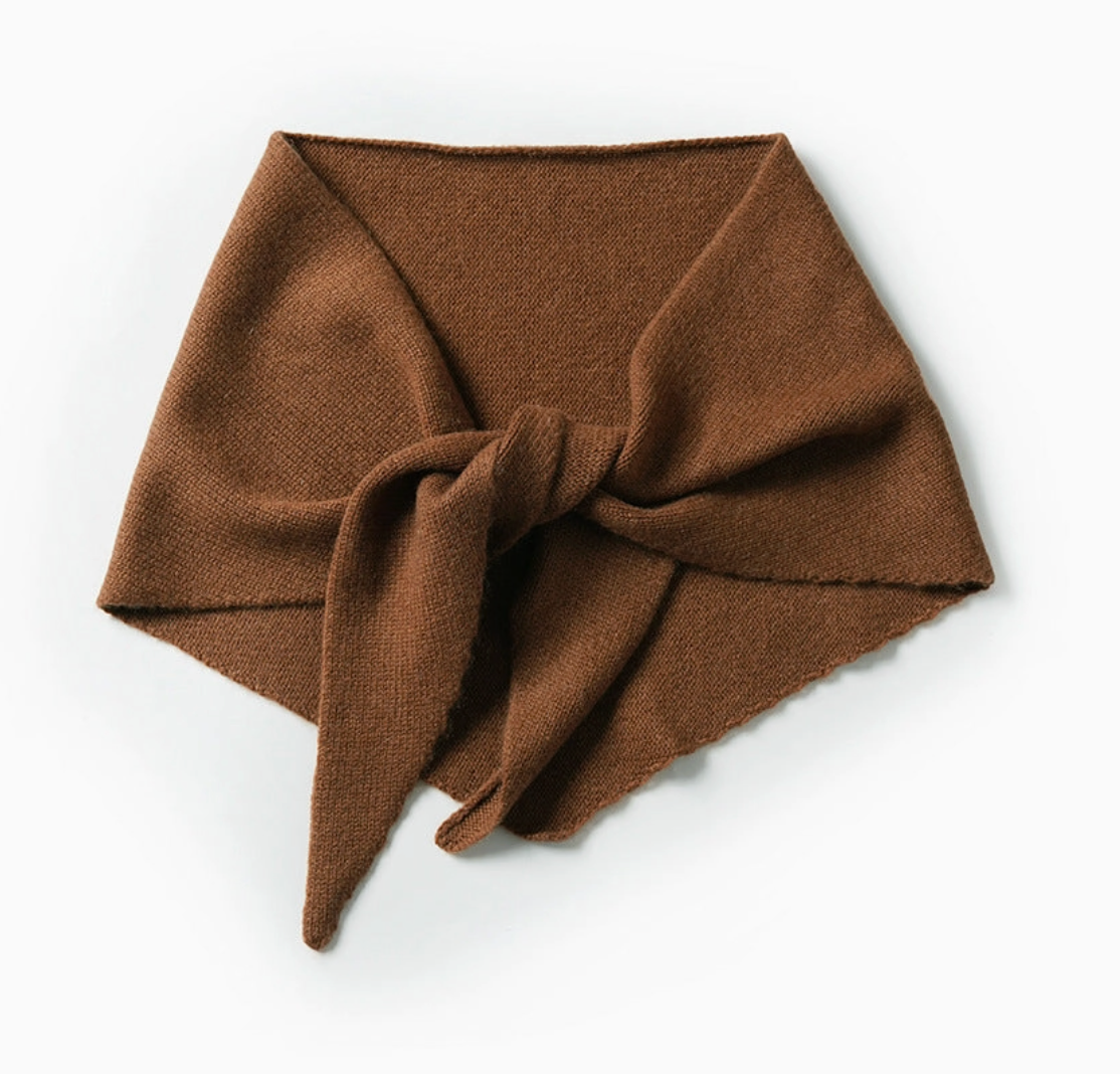 Cashmere Triangle Scarf - Caramel