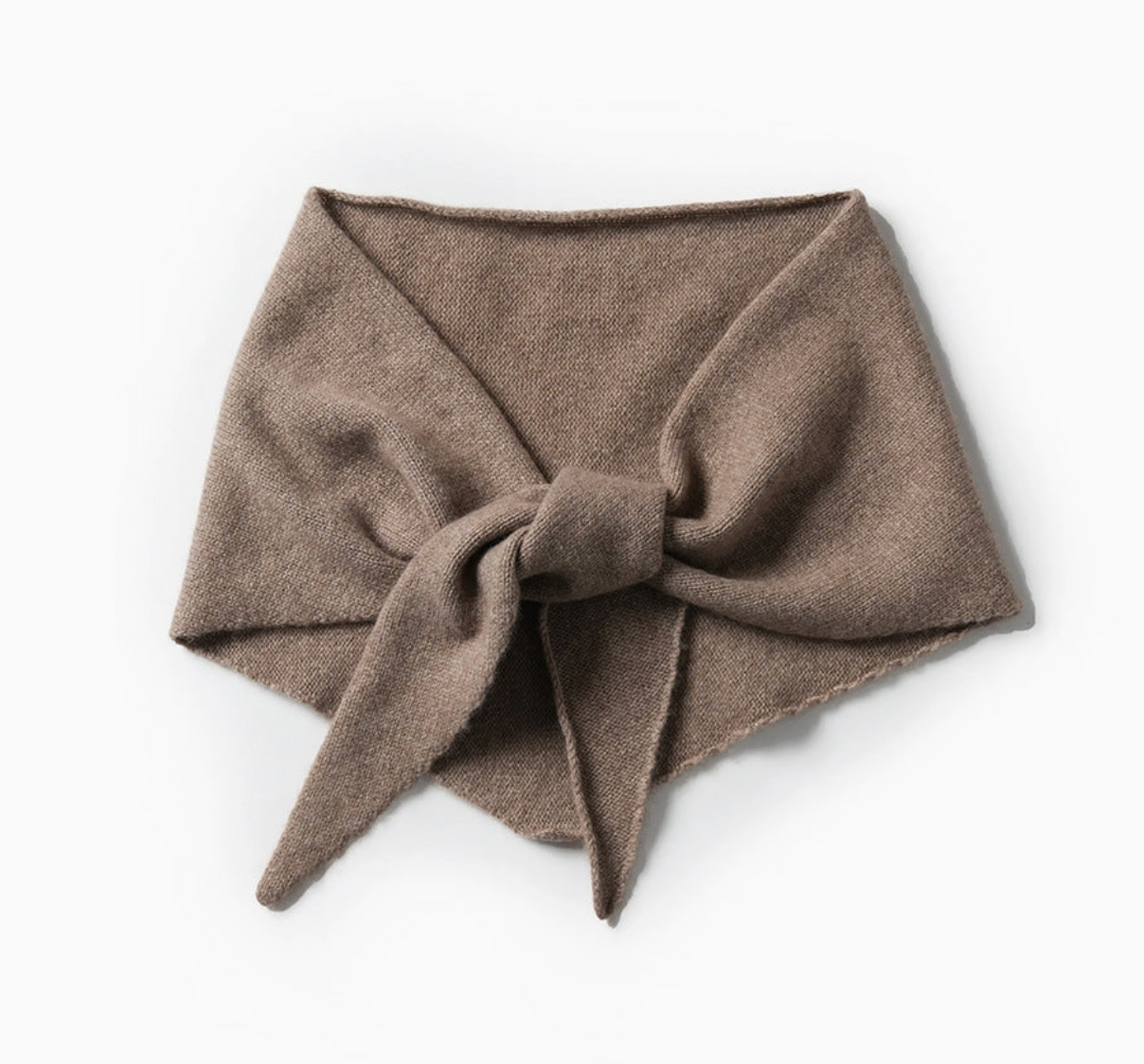 Cashmere Triangle Scarf - Taupe