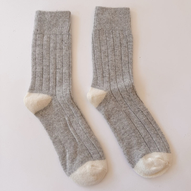 Cashmere Socks in Grey Melange